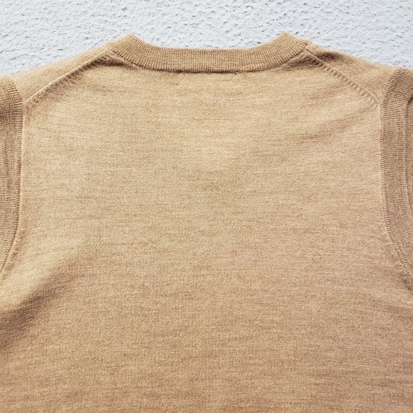 Turnbury Sweater Mens Large Brown Classiccore Extra Fine Merino‎ Wool V-Neck - Picture 7 of 14